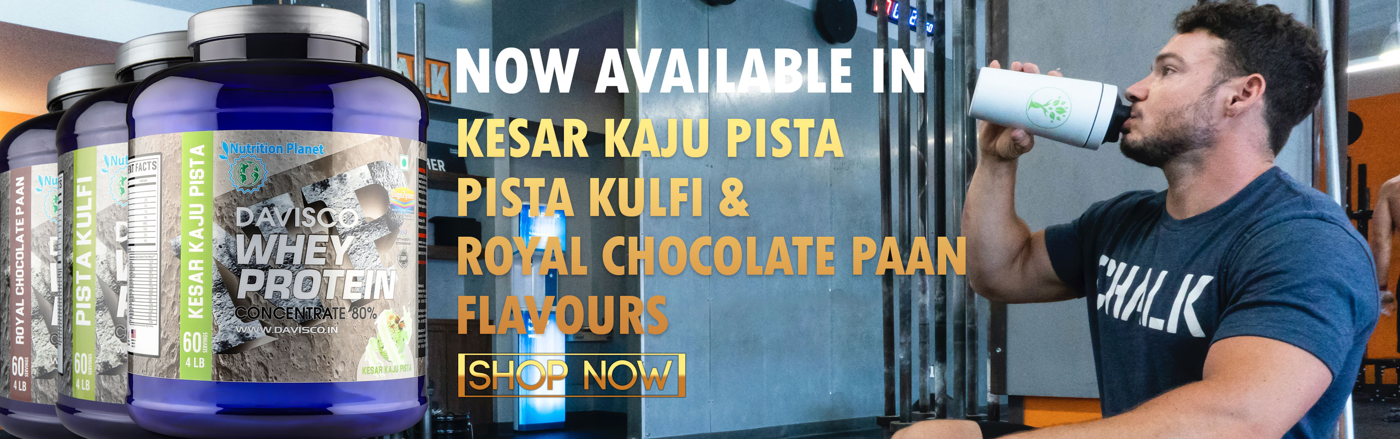 Davisco Whey Protein Pista Kulfi, Kesar Kaju Pista and Royal Chocolate Paan