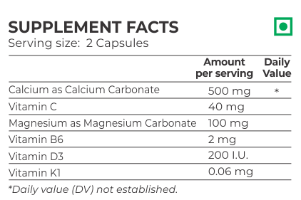 Nutrition Planet Calcium Vitamin D3 Nutrition Facts