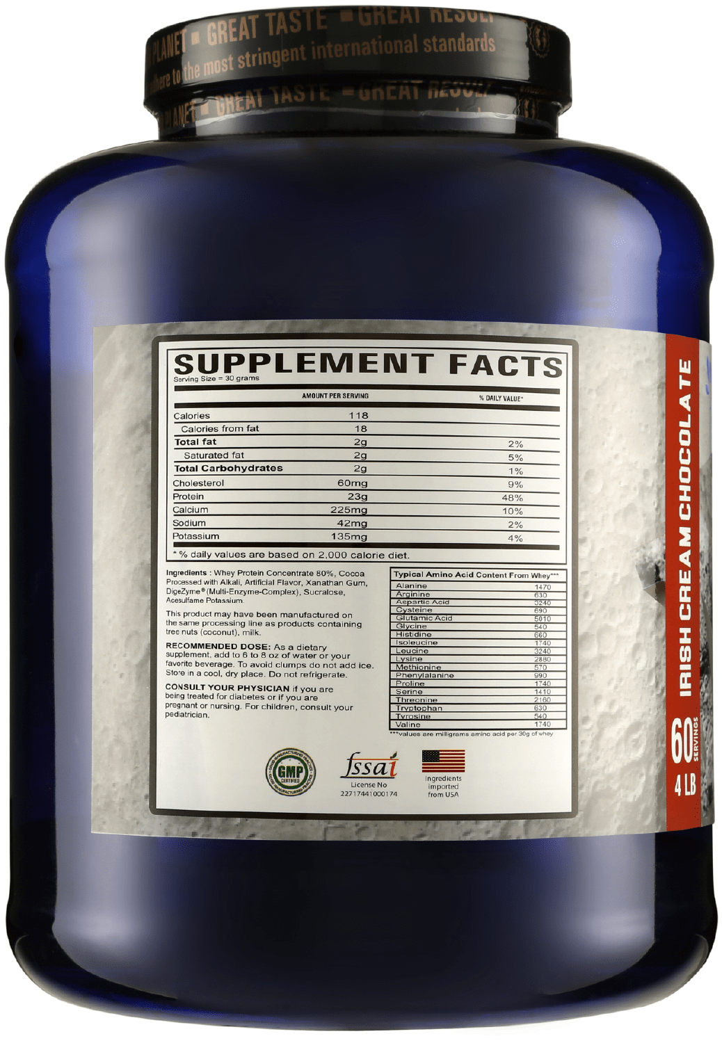 Davisco Whey Protein24g of Whey Protein with Amino Acids for Muscle